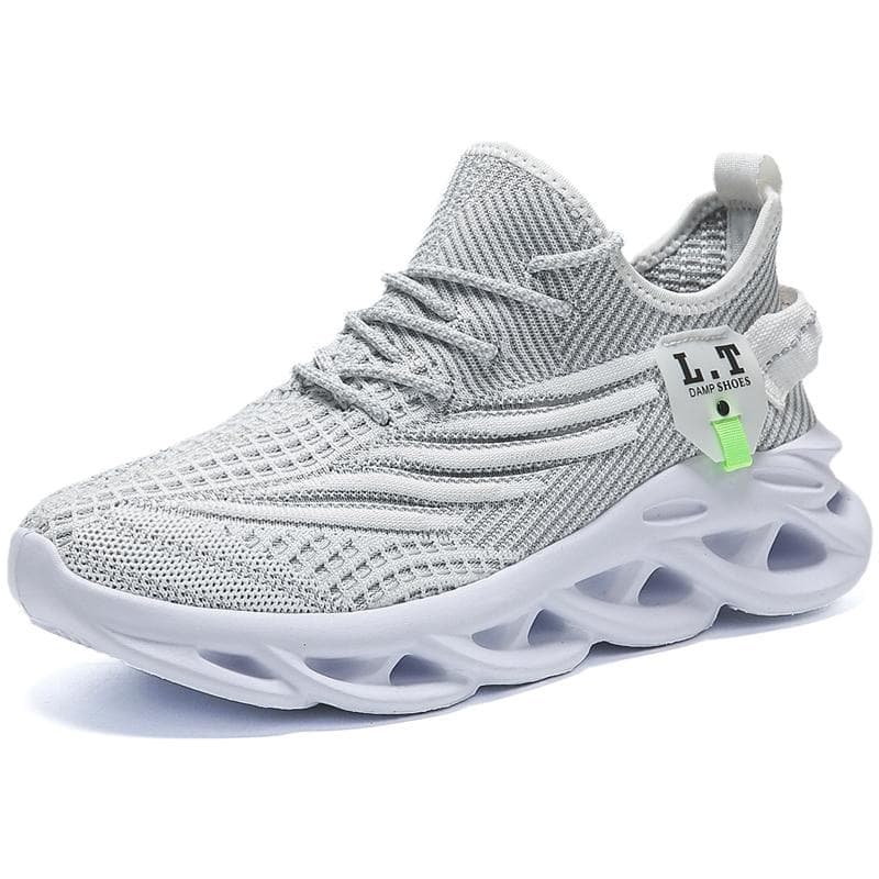 Superleichte Laufschuhe für Herren, lässige Sportschuhe, große Herrenschuhe 45 weiß/grau