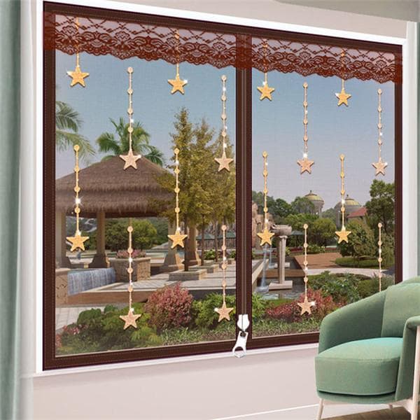 Sommer-Moskito-Screens-Netz, selbstklebender Fenster-Screen-Türvorhang, Klettverschluss, abnehmbarer Haushalt, dekorativer Vorhang,