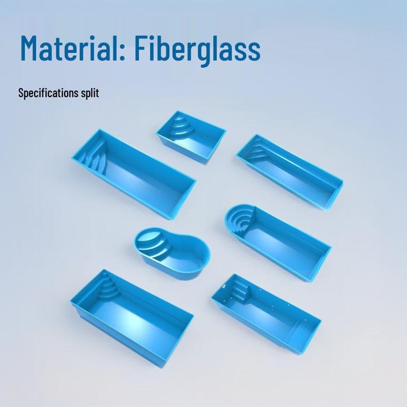 Großer Fiberglas-Außenpool mit integriertem Whirlpool für Villen und B&Bs.