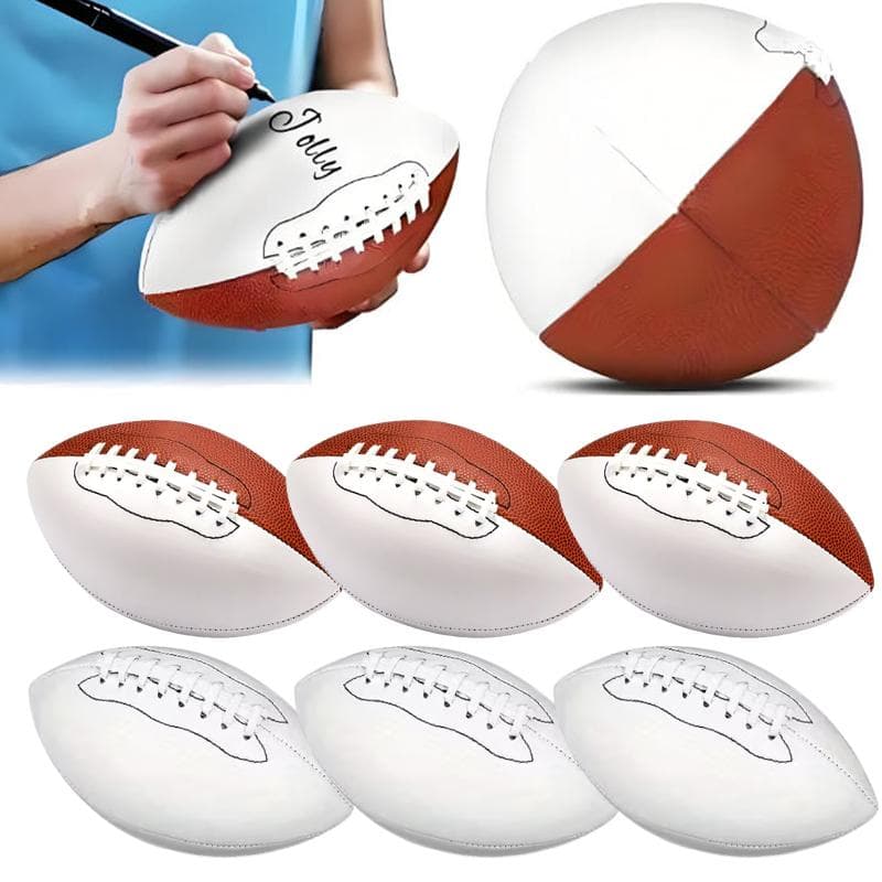 Neue Größe 3/6/9 Autogramm American Footballs Fußball Trophäe Erinnerungswürdiges Geschenk Blanko Weiß American Rugby Geeignet für Rugbyspiele
