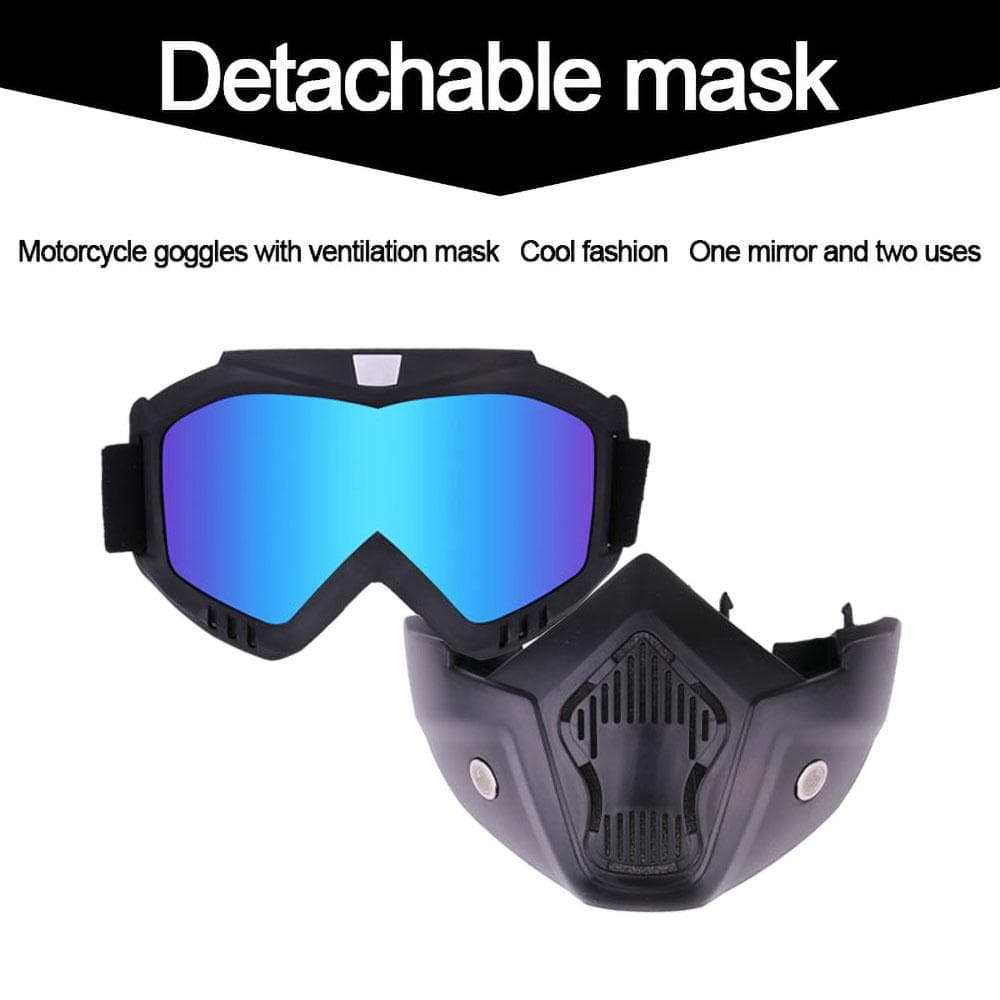 Motorrad Shark Helm Brille Motocross Helm Brille Retro Winddicht Open Face Helme Brille Maske graue