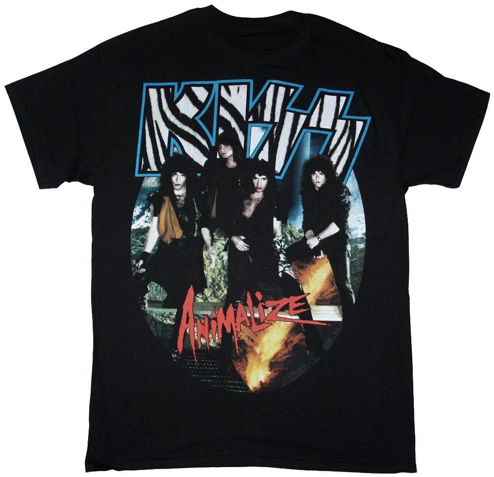 Kiss Animalize 1984 Schwarzes Unisex-T-Shirt cm