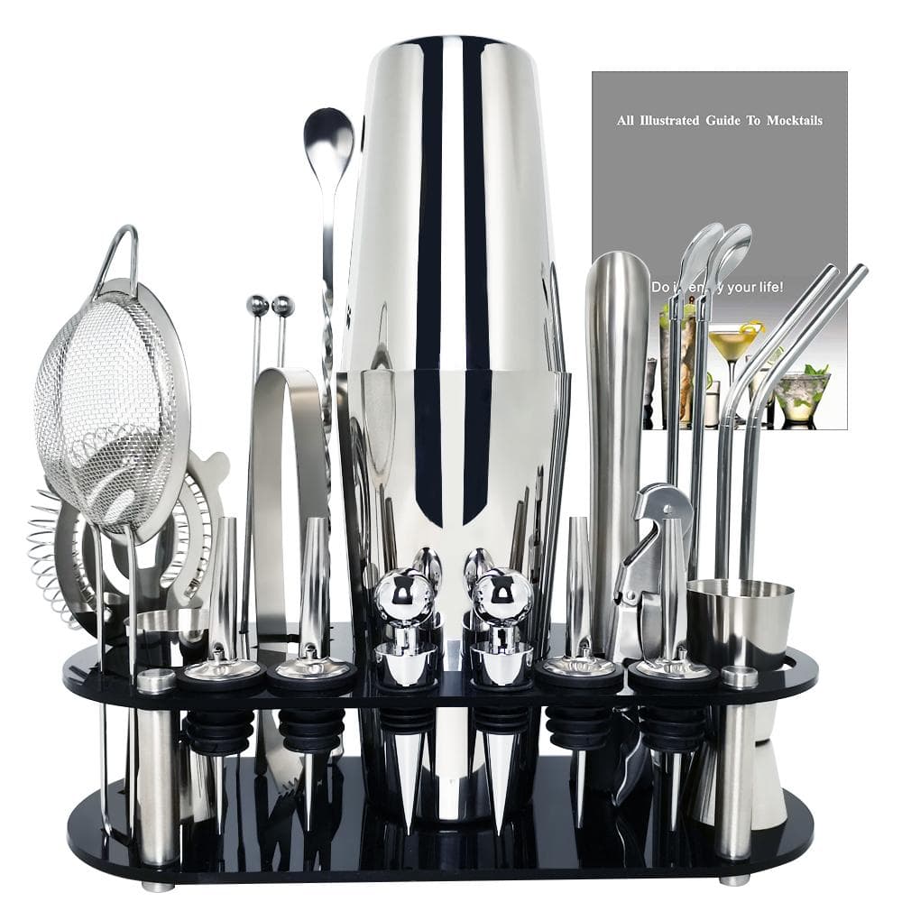 13-22Pcs 750ml 600ml Boston Cocktail Shaker Bar Werkzeuge Wein Mixer Set Bartender Cocktail Shaker Werkzeug kit Mit Halter