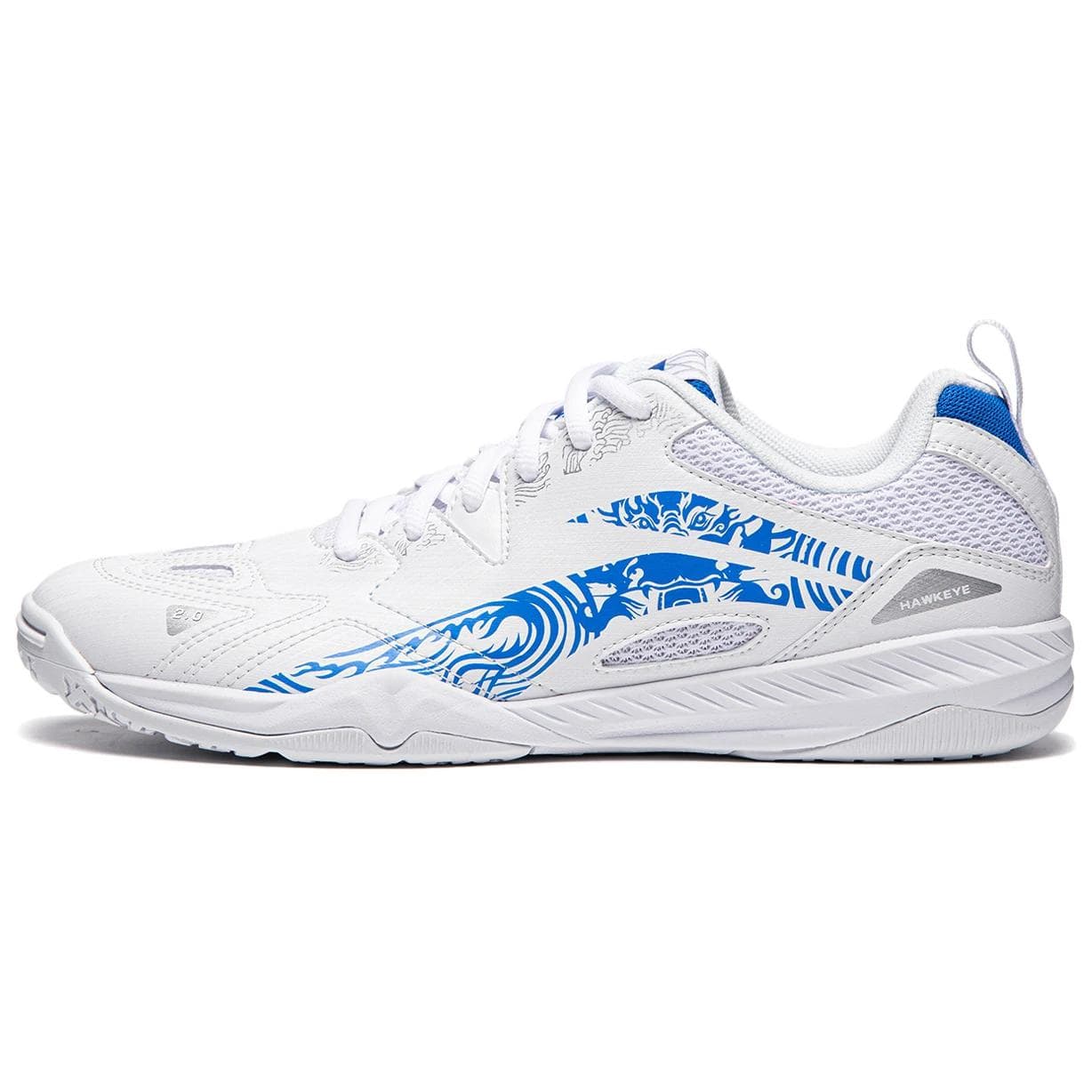Li Ning Tischtennis Serie Eagle Eye 2.0 Bequeme Lässige Strapazierfähige Low-Top Professionelle Tischtennisschuhe Unisex Sneaker Weiß Blau