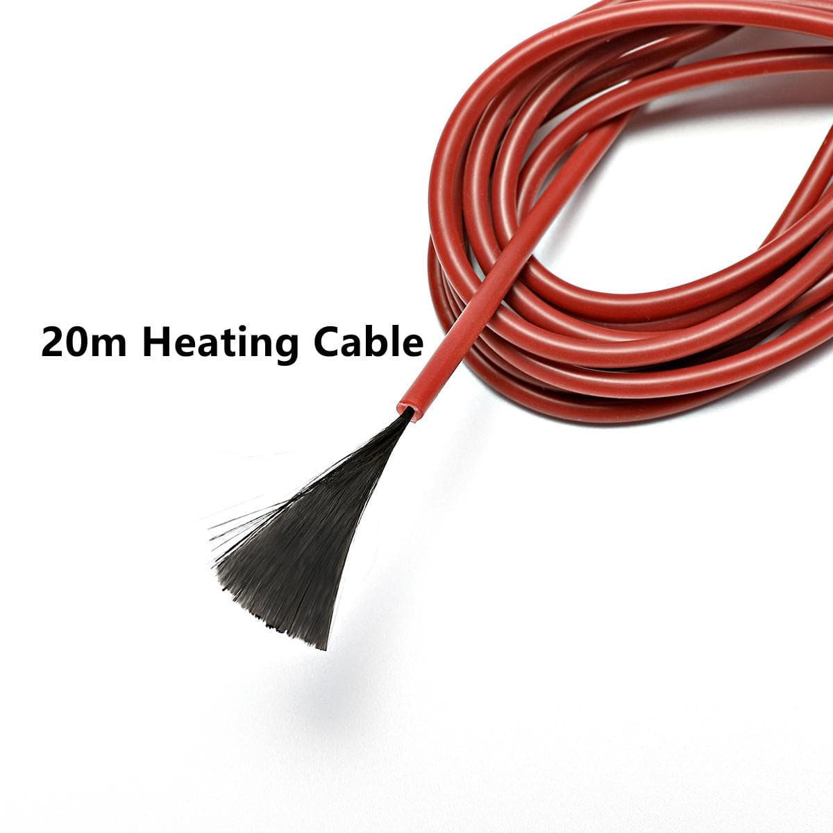 6K Kohlefaser-Heizkabel 66 Ohm/m Silikonkautschuk-Warmdraht für die Vermehrung von Heizdecken-Inkubatoren 20m