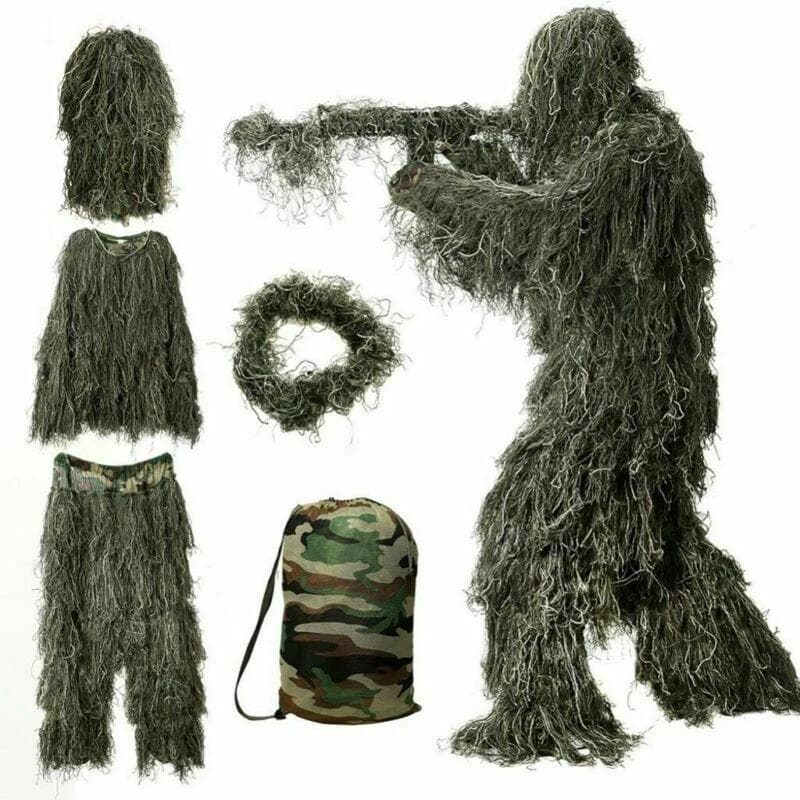 Hochwertiger 3D-Jagd-Ghillie-Anzug für Scharfschützen, taktische militärische Tarnkleidung, Armee-Schieß-Dschungel-Kleidung,