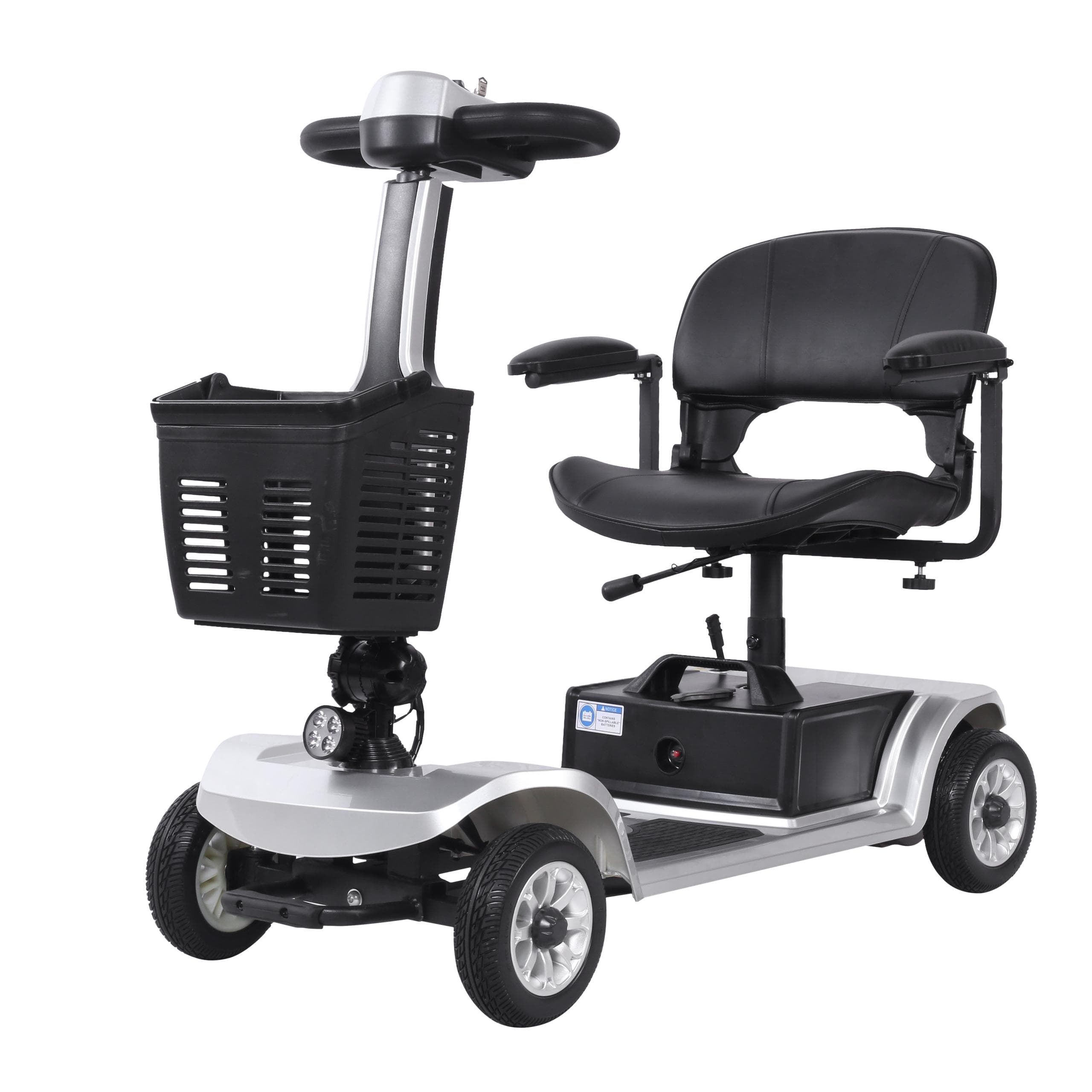 S-02 Vierrad-Mobilitätsroller: 250W Motor, 24V 12Ah Abnehmbarer Akku, 8-Zoll-Reifen—Bequemes Stadttransportmittel grau