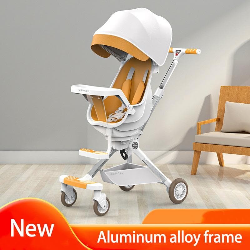 Kleiner Schiebewagen für Kinder, Babyauto, Kinderwagen, Kinderwagen, Baby-Scroller, Baby-Rollstuhl, Kinderwagen weiß