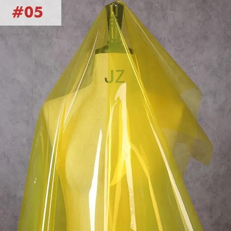 PU-transparenter Stoff, wasserdicht, 0,2 mm, PVC-Gelee-Film, Stoffe für Regenmantel, Kleidung, Designerstoff, DIY-Tasche, Nähzubehör