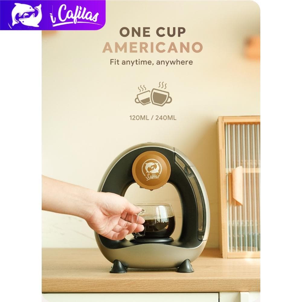 i Cafilas MINI Q Amerikanische Kaffeemaschine mit niedrigem Dezibelpegel, geräuschlos und ohne Vibration schwarz