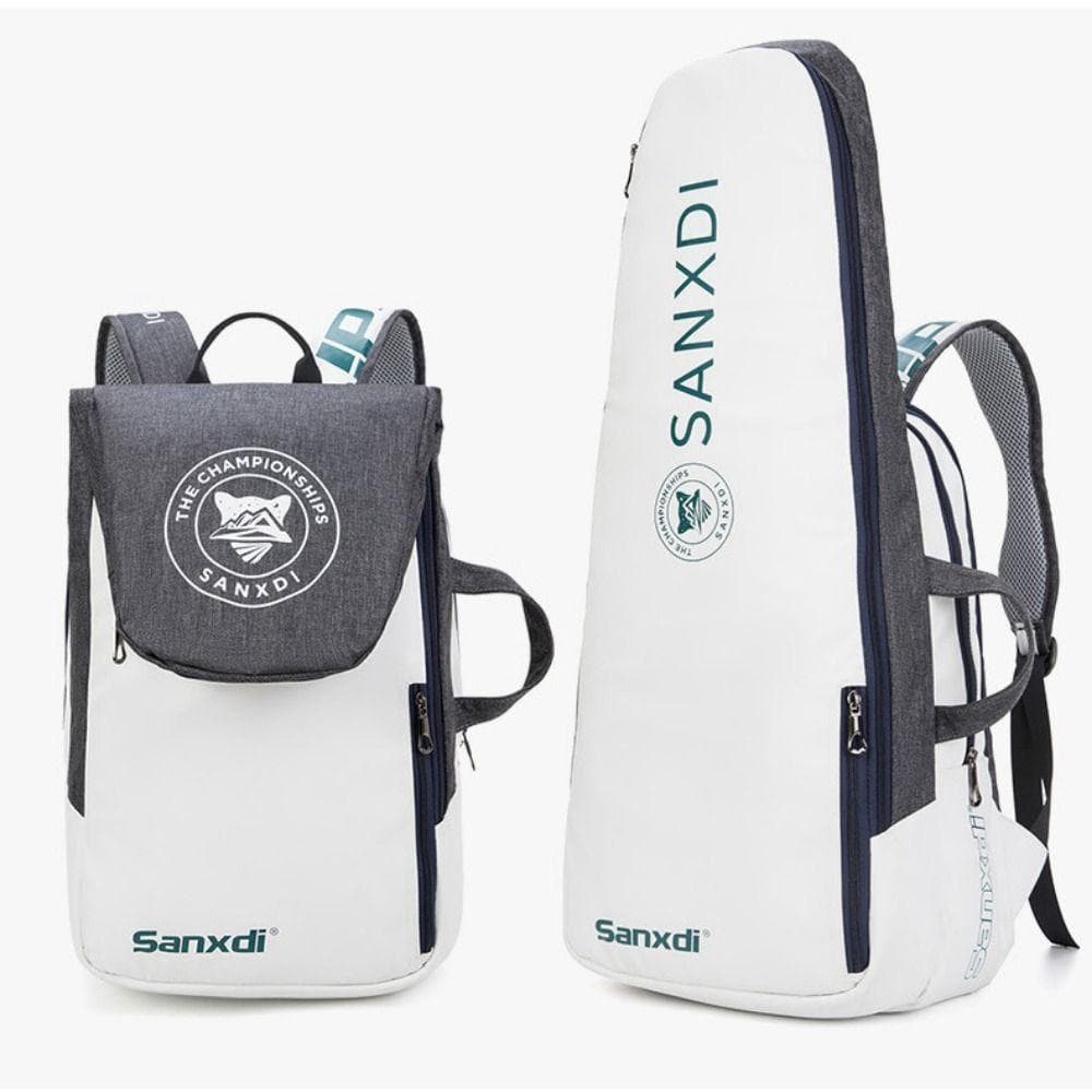 Großkapazitäts-Tennisschläger-Rucksack Faltbare Tennistasche Badminton-Schlägertasche Racquetball grau