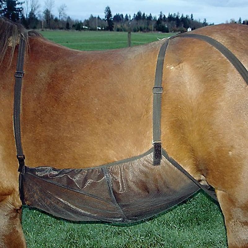 Verstellbare Fliegendecke für Pferde, Bauchschutz, Netz, Schutzdecke, Rundumschutz, bequem, atmungsaktiv und kratzfest