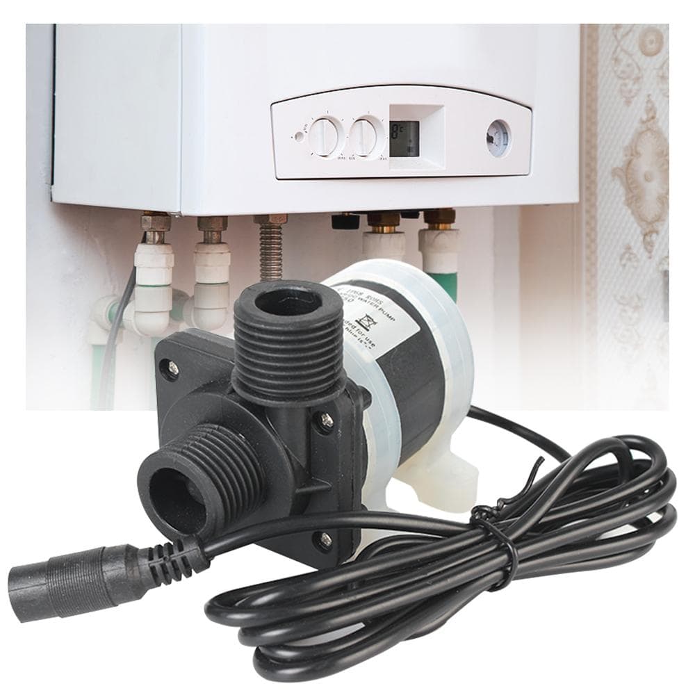 Wasserdichte US-Stecker Bürstenlose Solarmotor Wasserpumpe Leise 4 Punkte Gewinde IP68 DC 12V 24V Wassererhitzer Dusche Fußbodenheizung
