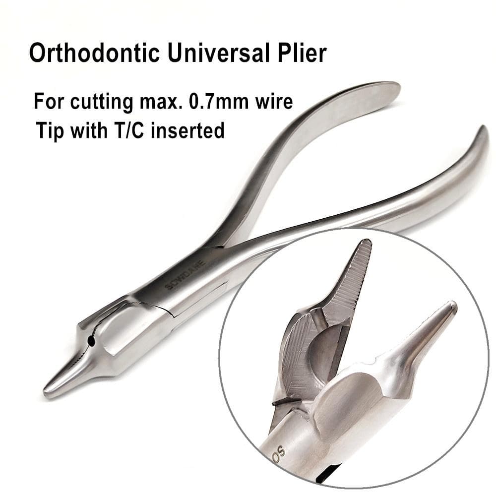 1 Stück Dental Kieferorthopädische Universalzange Drei 3-Backen Konturierungszange Drahtbiegeschneidezange Laborinstrument Werkzeug Ringbiegezange