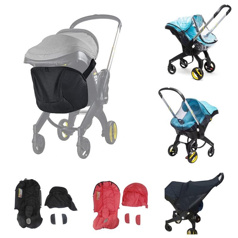 Autositz-Kinderwagen-Zubehör, Regenschutz, Sonnenschutz, weißes Kissen, Moskitonetz, Wechsel-Waschset für Doona/FooFoo cm