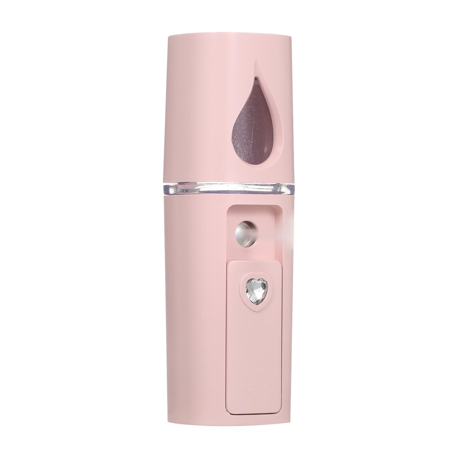 Gesichtsdampfer, Luftbefeuchter für die Hautpflege, feuchtigkeitsspendender Gesichtsreiniger, Gesichtssprüher, Zerstäuber rosa