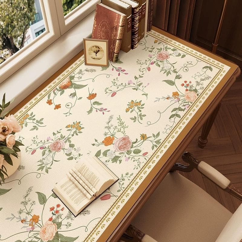 Schreibtischunterlage aus Leder Vintage Wasserdicht Schreibtischauflage Rutschfest Zuschneidbar Schreibtischmatte für Elegantes Büro- & Gaming-Setup