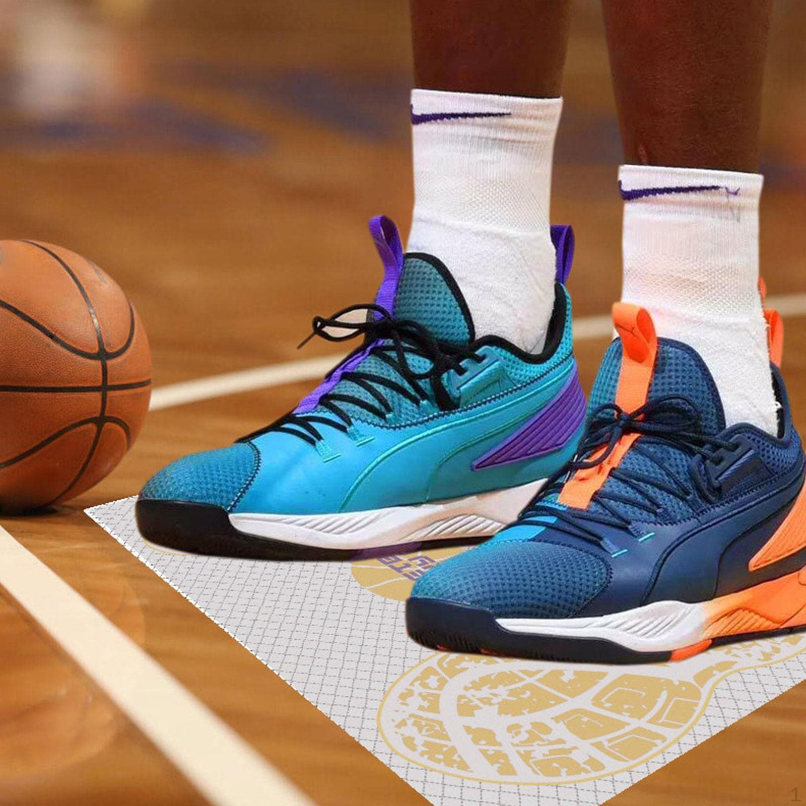 Basketball Klebematte Schuh mit Brett Ausrüstung Griffpad Bodenmatten für