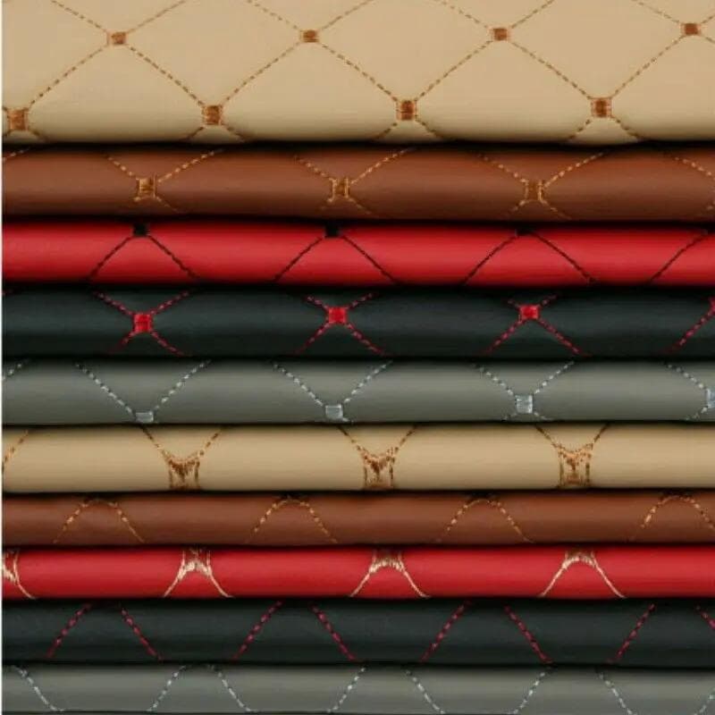 1m PVC-Kunstlederstoff mit Schaumstoff, Synthetik, zum Nähen von Taschen, Sofas, Schaumstoff, gesteppt, Auto-Innenmaterial, Kunstleder braun