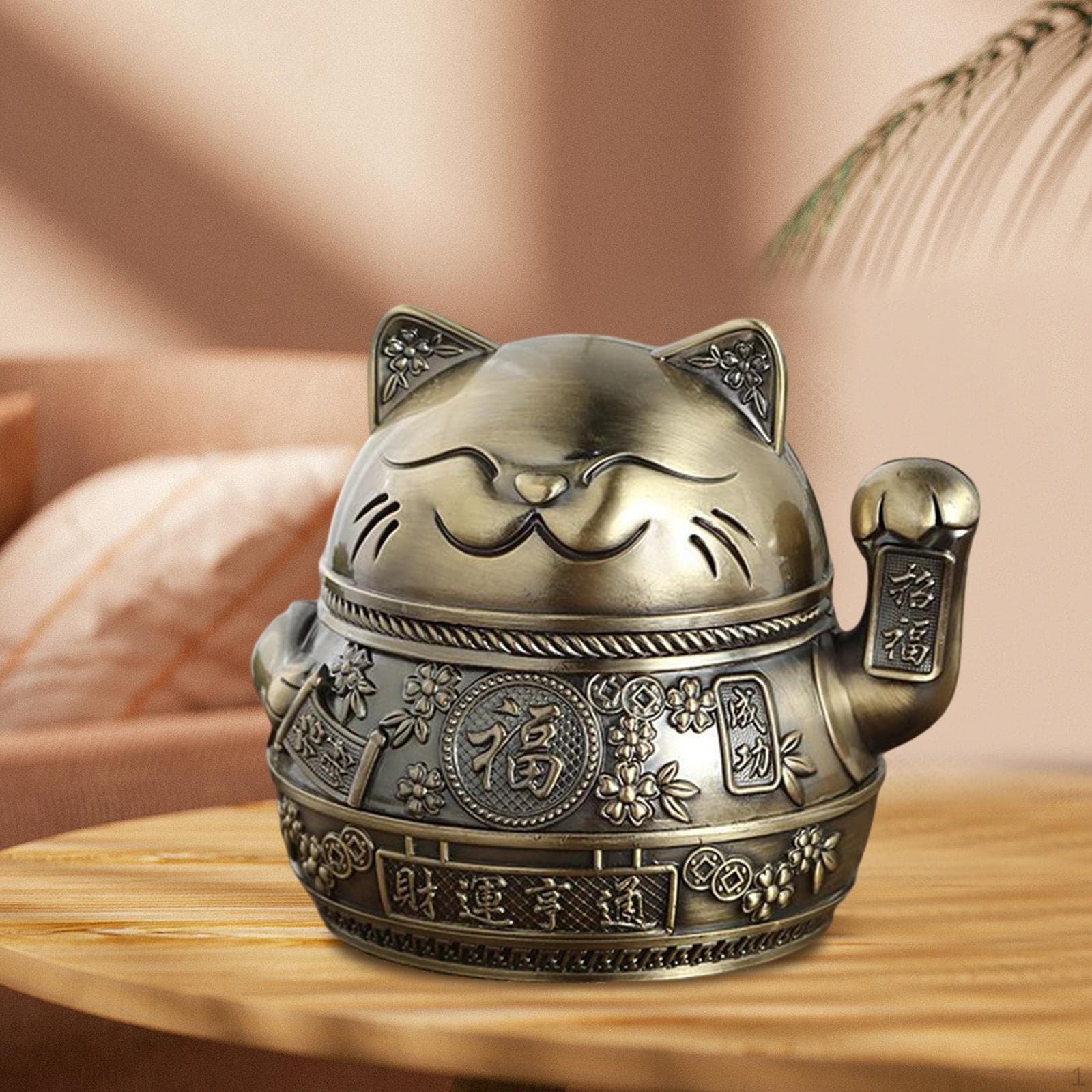 mit Deckel, Winddichter Aschenbecher für Zuhause, Außenbereich, Büro-Tischplatte, Innenbereich, Schlafzimmer-Schreibtisch-Dekoration bronze
