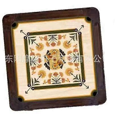 Carrom Brett Set Premium Brettspiel Hartholzkanten für Alle Spieler Anfänger
