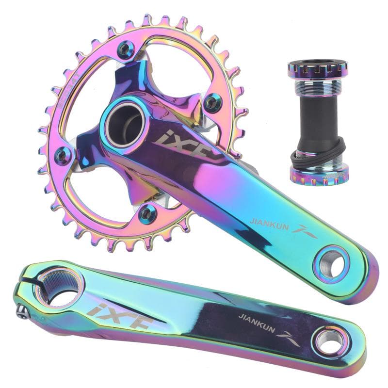 IXF integrierte Kurbelgarnitur MTB-Kurbelarme für Fahrrad Hollowtech 104 Bcd Kurbel 2 Kronen 32/34/36/38T Mountainbike-Verbindung