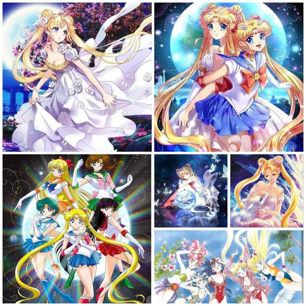 5D-Diamantgemälde zum Selbermachen, Sailor Moon, Kunst, Diamantstickerei, Strasssteine, Dekorationen für Zuhause