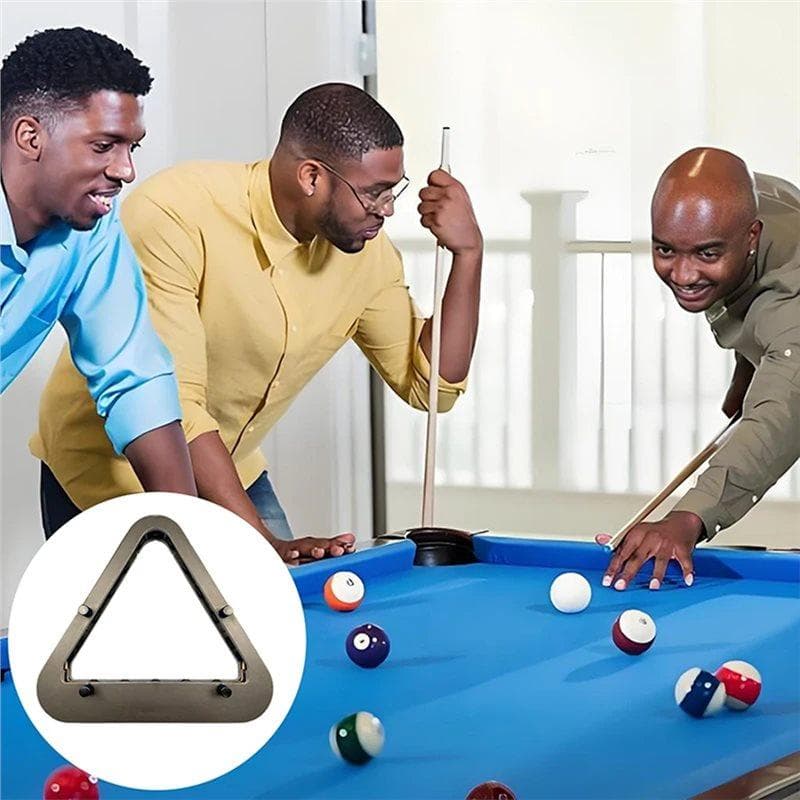 Präzisionsgefertigtes Professionelles Pool Billard Dreieck 15 Bälle, Massivholz, Nullspalt-Strukturdesign schwarz
