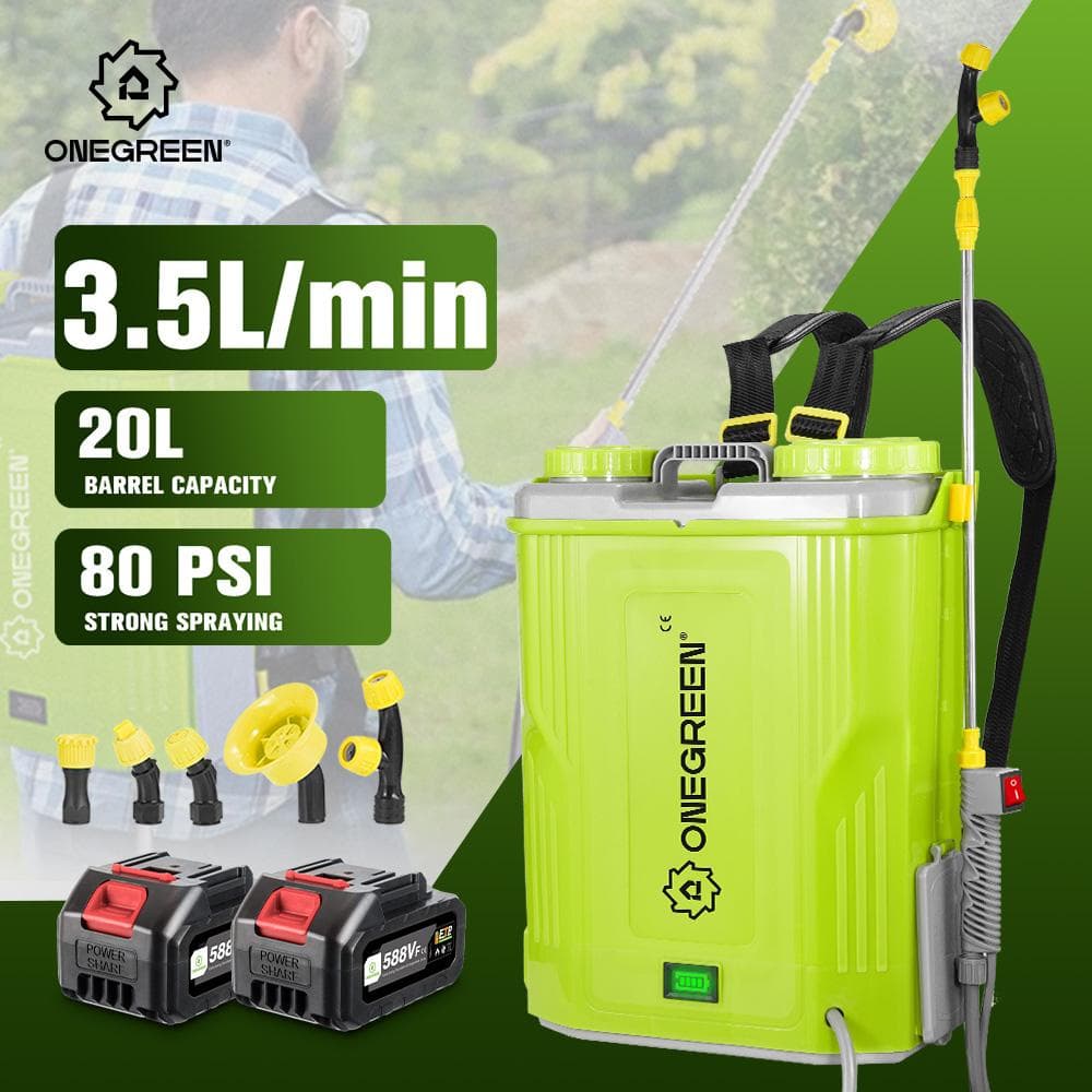 ONEGREEN 20L Elektro-Sprühgerät Lithium-Sprühgerät Gartenbewässerungssprühgerät Digitalanzeige Tragbare schnurlose landwirtschaftliche