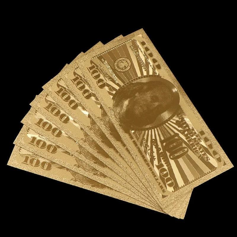 1 Gold Papierbanknote Farbe Gedenkmünze - Goldfolienmünze, Gedenkmünze & Banknote im Doppelstil