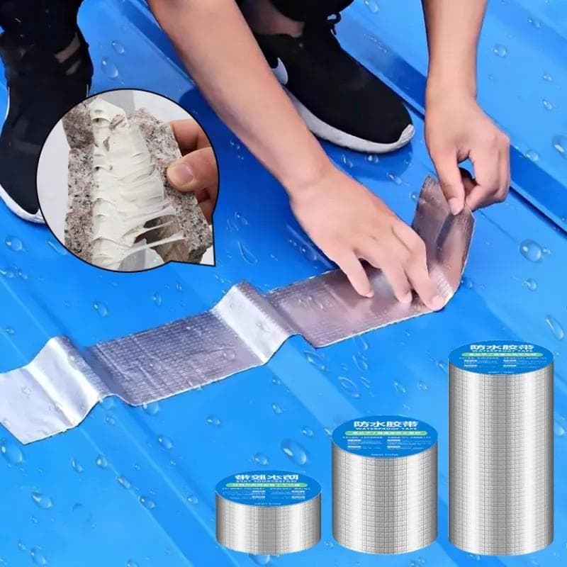 Wasserdichtes Butyl-Aluminiumfolienband, auslaufsichere Dach- und Wandaufkleber, hochtemperaturbeständiges Superklebeband zur Rohrleitungsbefestigung