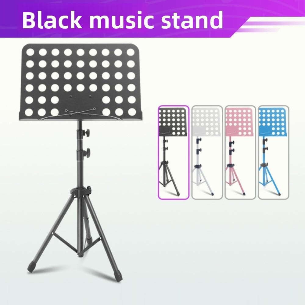 Höhenverstellbarer Notenständer Einziehbarer Notenblatt Dreibeinständer Studenten schwarz