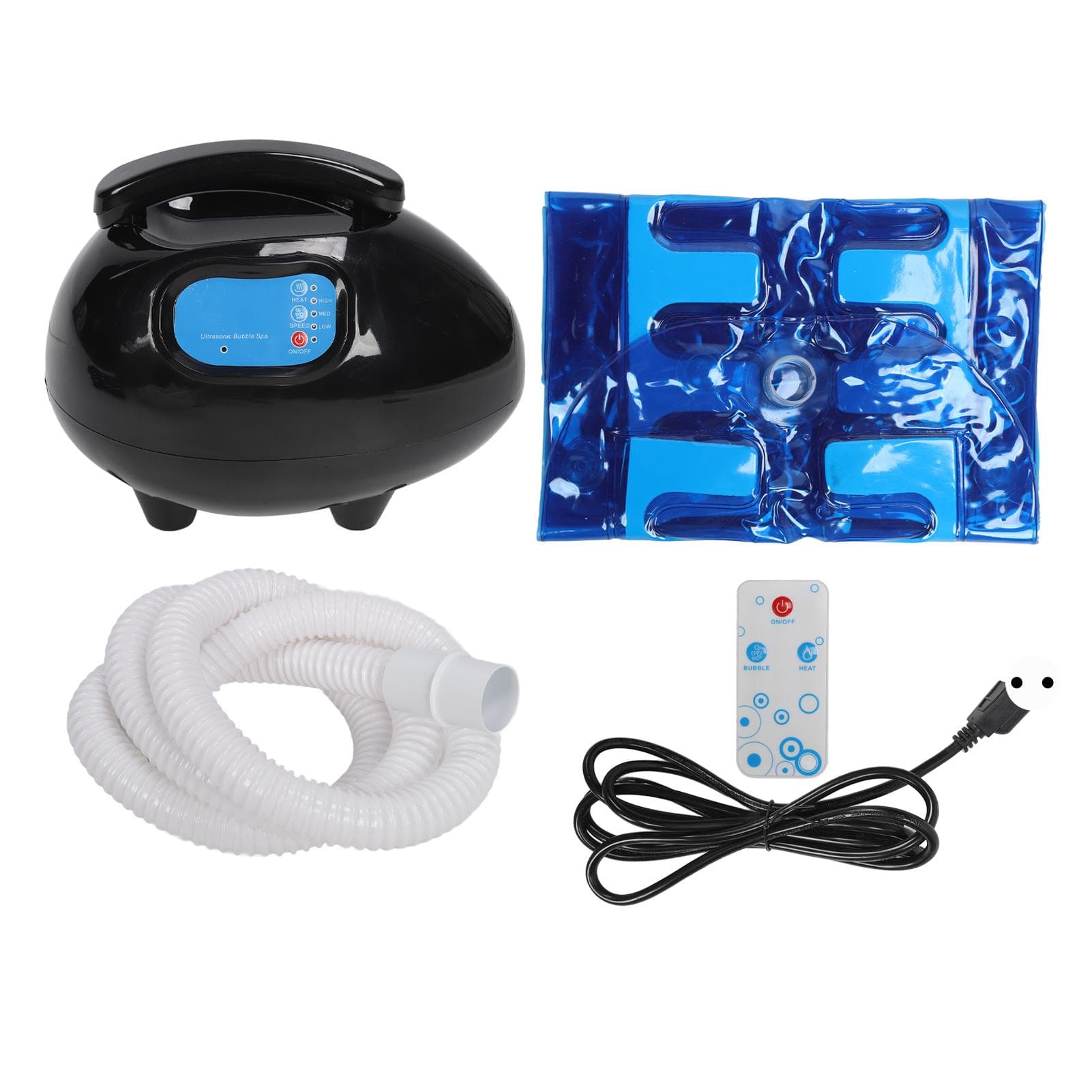 Elektrische Badewanne Sprudelmassagematte Ganzkörpermassage 3 Gänge Sprudelbad Thermalmaschine mit 3