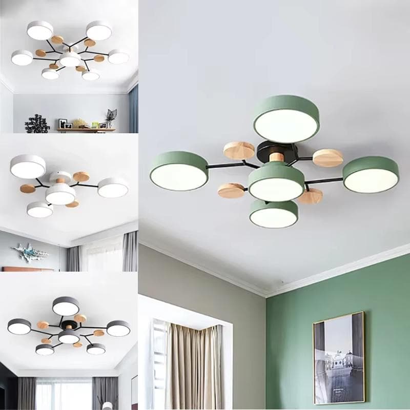 Nordischer Stil Wohnzimmer Deckenleuchter Schlafzimmer LED Deckenleuchte Küche Holzleuchter Esszimmerlampe Flurbeleuchtung
