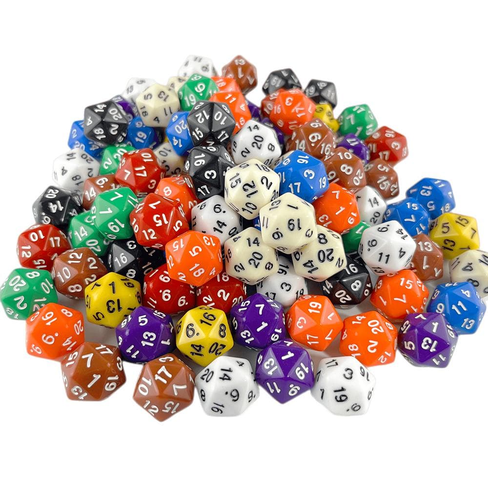 10 stücke 20 Seitige Würfel DND Spiel Würfel Opaque Farbe D20 Würfel für DND RPG Spiel Brettspiel Acessories braun