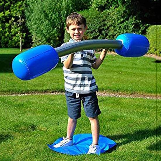 Aufblasbares Gladiatorenspiel-Set Aufblasbarer Kampf 2 Stöcke & 2 Matten Kit Lustiges interaktives Outdoor-Duellspiel für Kinder Erwachsene cm