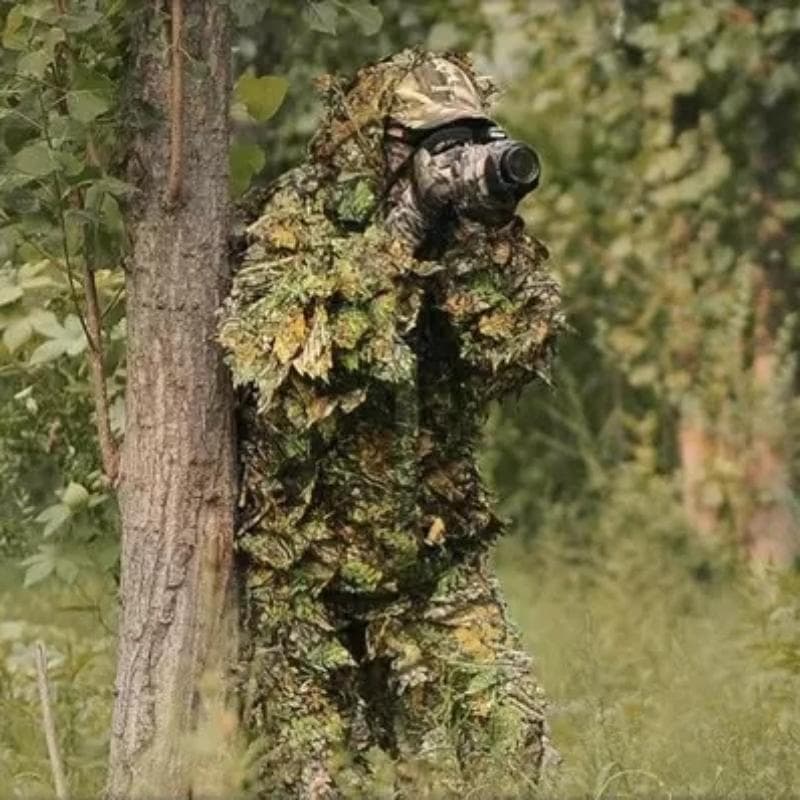 Jagdkleidung Neue 3D-Ahornblatt-Bionic-Ghillie-Anzüge Yowie Sniper Birdwatch Airsoft-Tarnkleidung Jacke und Hose GWDD