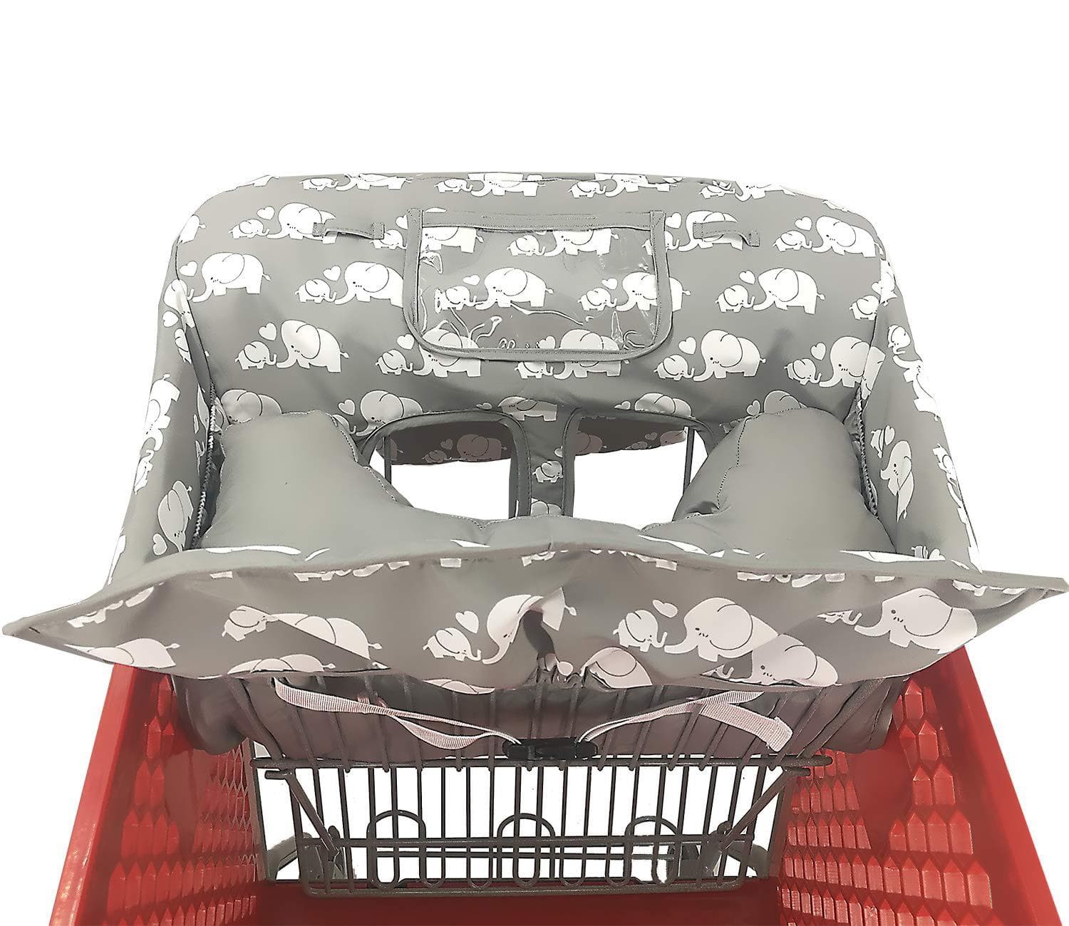 Baby-Einkaufswagen-Kissen für Kinder, 2-in-1-Baby-Hochstuhl-Abdeckung, Einkaufswagen-Abdeckung/tragbarer Baby-Stuhl-Abdeckung weiß