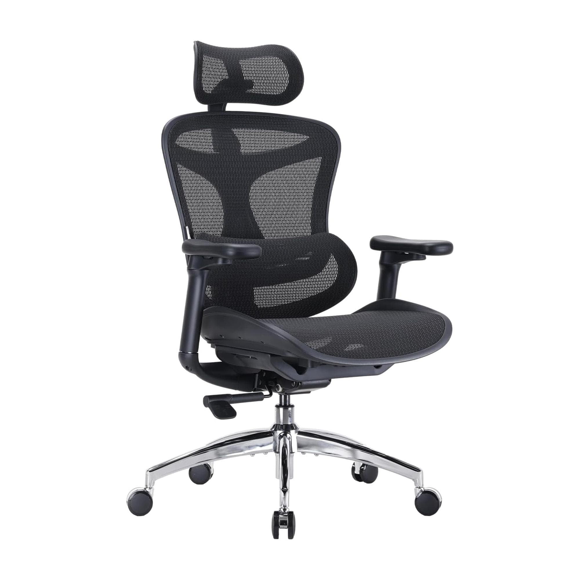 SIHOO Doro C300 Ergonomischer Bürostuhl - 3D-Armlehnen - Selbstjustierende Lendenwirbelstütze schwarz