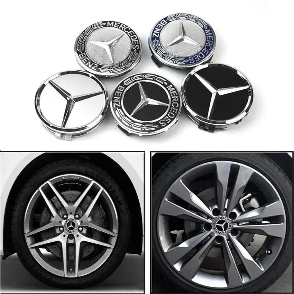 4 STÜCKE 75MM Auto Nabenkappen für Mercedes Benz AMG W203 W206 W220 W205 W211 Auto Radmitte Nabenkappen Benz Emblem Reifen Felgenabdeckung