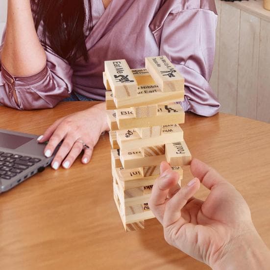 Dating Blocks Tower Set, Herausforderungen für Erwachsene, stapelbares Baustein-Set, Block Tower Stapelspiel für Paare, Date Night