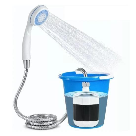 Campingdusche Pumpe Einfach zu Bedienen Kompakt Tragbar Wiederaufladbar Outdoor Elektrische Dusche