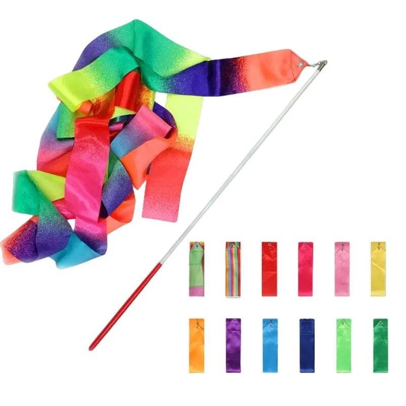 2/4/6M Bunte Rhythmische Gymnastik Bänder Für Künstlerische Gymnastik Indoor Fitness Bänder Sport Ausrüstung Tanz Ballett Zubehör