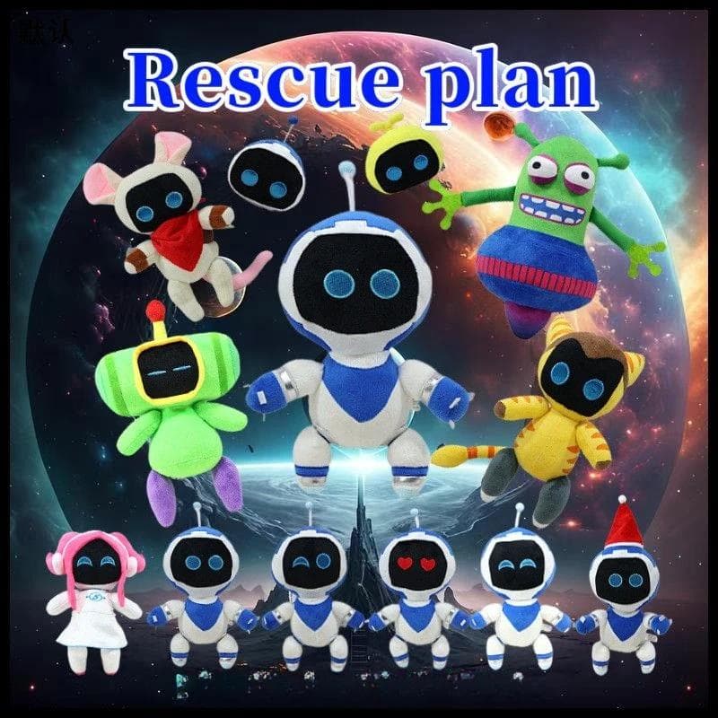 Astro Bot Plüsch, Astro Bot Plüschtier, Rescue Plan Plüschpuppe für Astro Bot, Weiche Stofffigur Puppe für Spielefans, Geschenk für Jungen,
