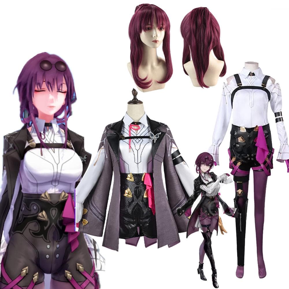 Kafka Cosplay-Spiel Honkai: Star Rail Cosplay Frauen Honkai Kafka Cosplay Kostüm Perücke Plus Größe XS-3XL cm