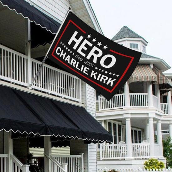 RIP Charlie Kirk Flag Eine wahre patriotische Gedenkflagge 3×5FT Outdoor Doppelseitiges Banner für Garten Terrasse Balkon Zaun Dekor