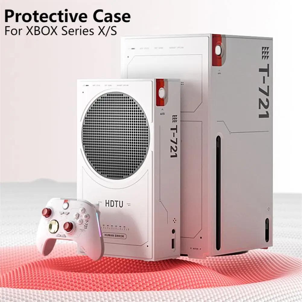 Magnetische PU-Schutzhülle für die Xbox Series SX-Spielekonsole, staubdichte Gehäuseabdeckung mit Lüftungsschlitzen für den Xbox Series X/S-Host