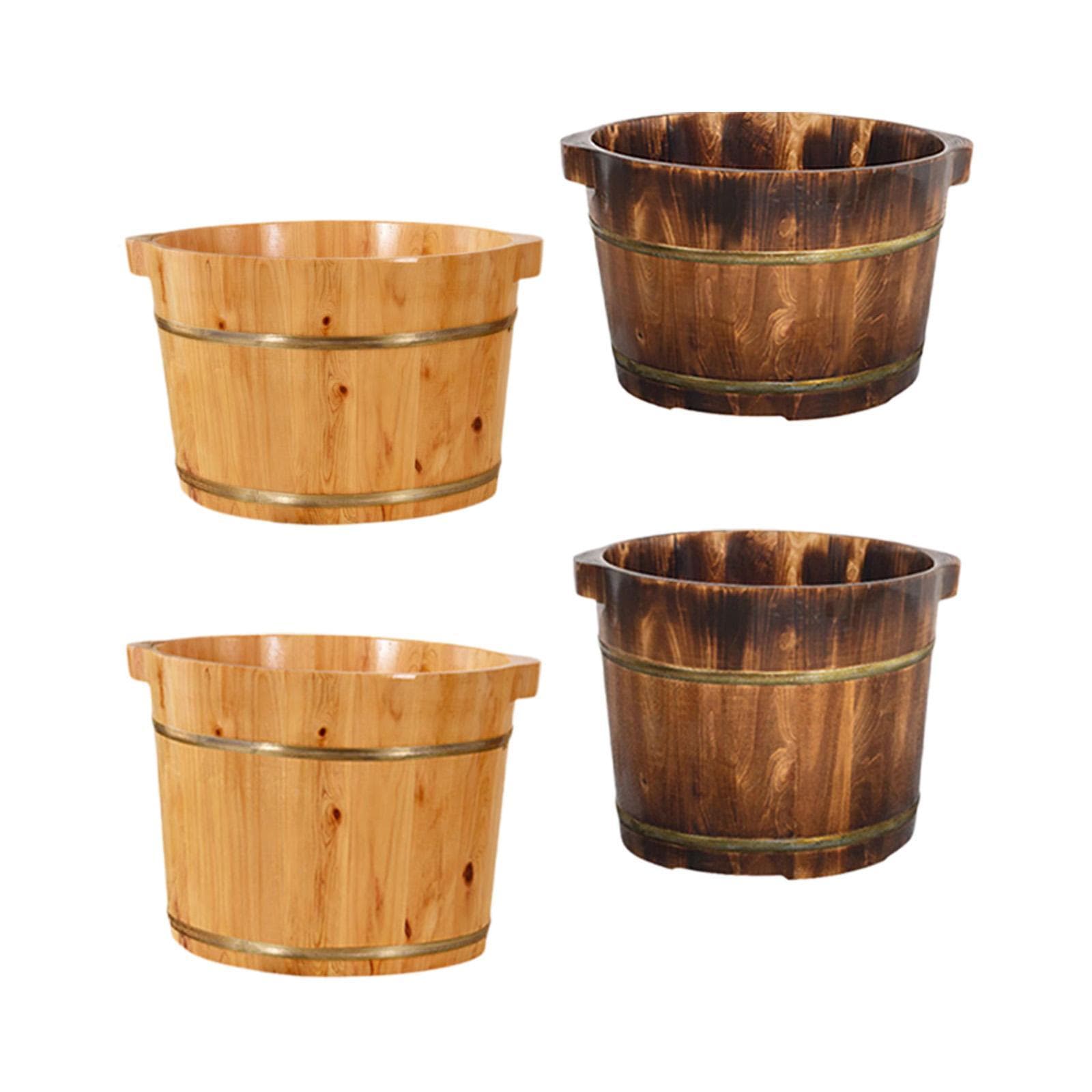 Holz Fußbadewanne Praktisch Tief Verdickt Geschenke Fußbecken Fußwascheimer Fußbadewanne für Fuß-SPA Badezimmer Erwachsene