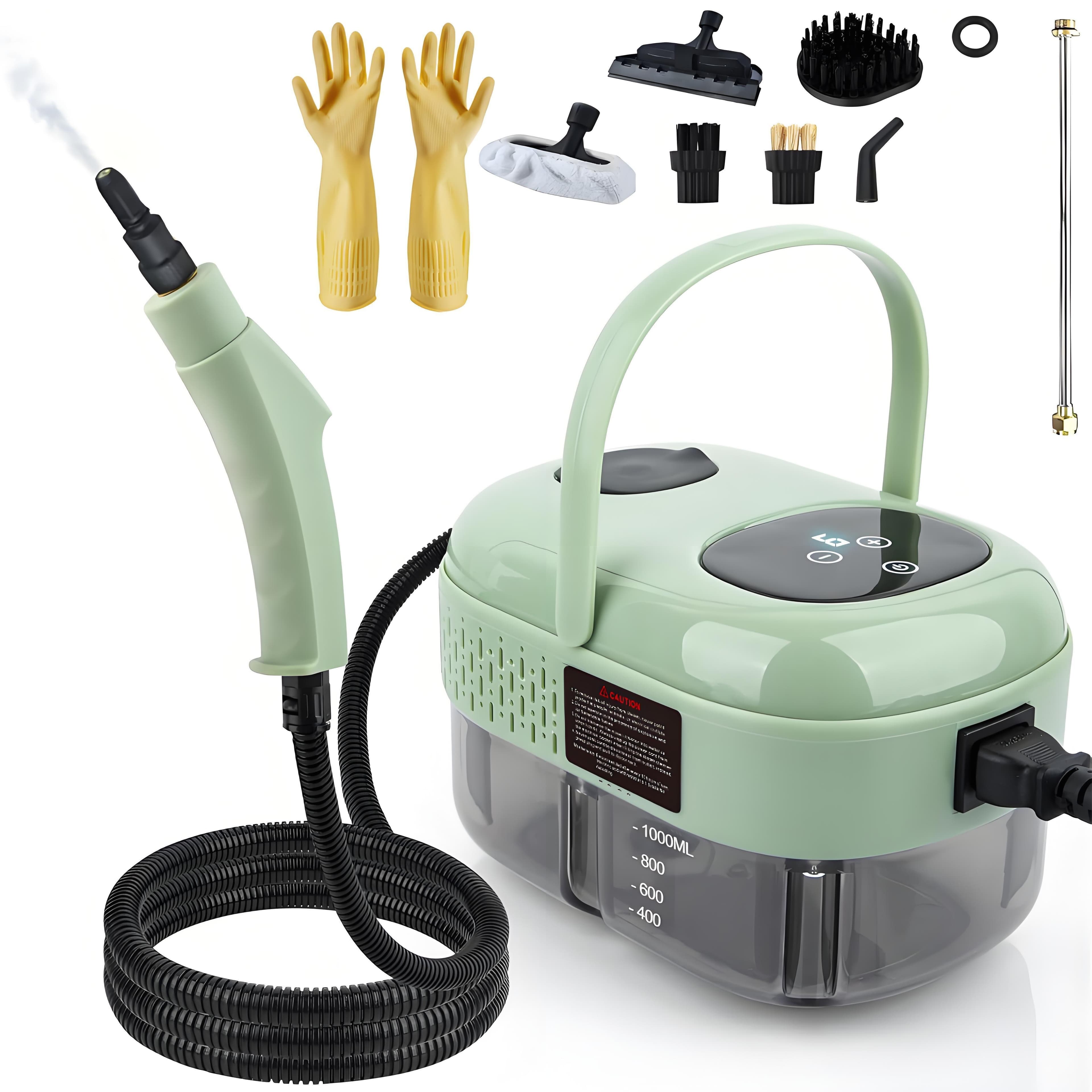Dampfreiniger, 2500 W Hochdruck-Handdampfmaschine, 6 Gänge einstellbar, tragbarer Dampfreiniger, mit 6 Einzelbürsten, geeignet für Zuhause, Küche,