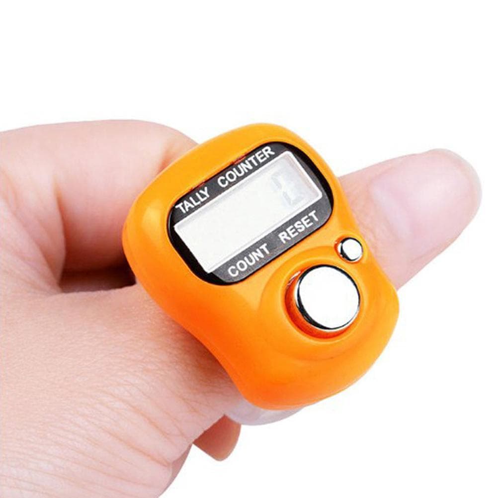 Digitaler Handzähler Tragbarer LCD Elektronischer Finger Hand Ring Strickreihenzähler